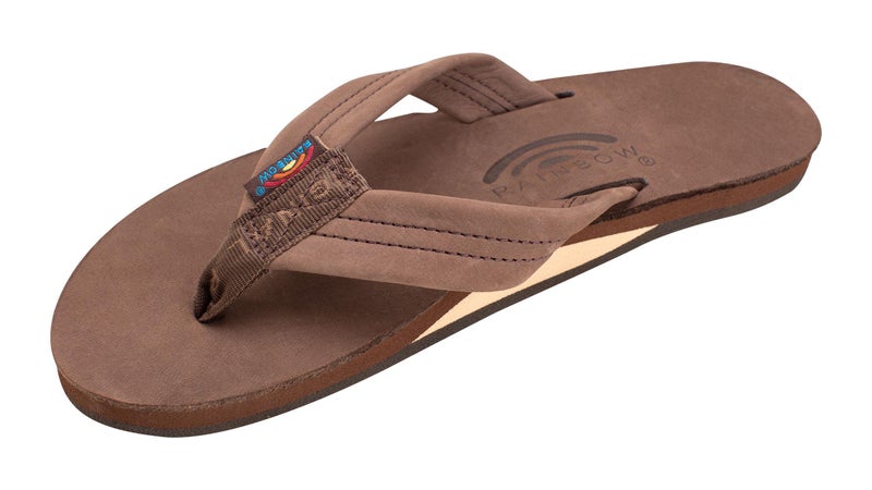 Rainbow Sandals Women's Single Layer Premier Leather Sandal, Expresso, Ladies Large / 7.5-8.5 B(M) US - Image 1